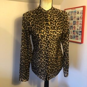 Ann Taylor leopard print blouse 🐆